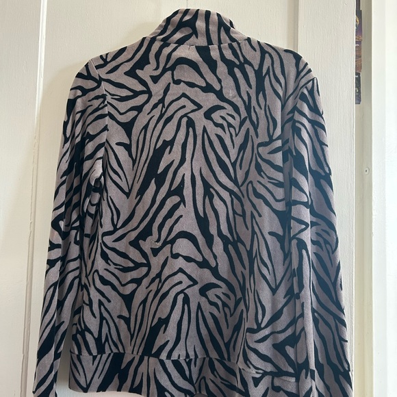 Zebra-Print Zip Front Jacket - Picture 4 of 4